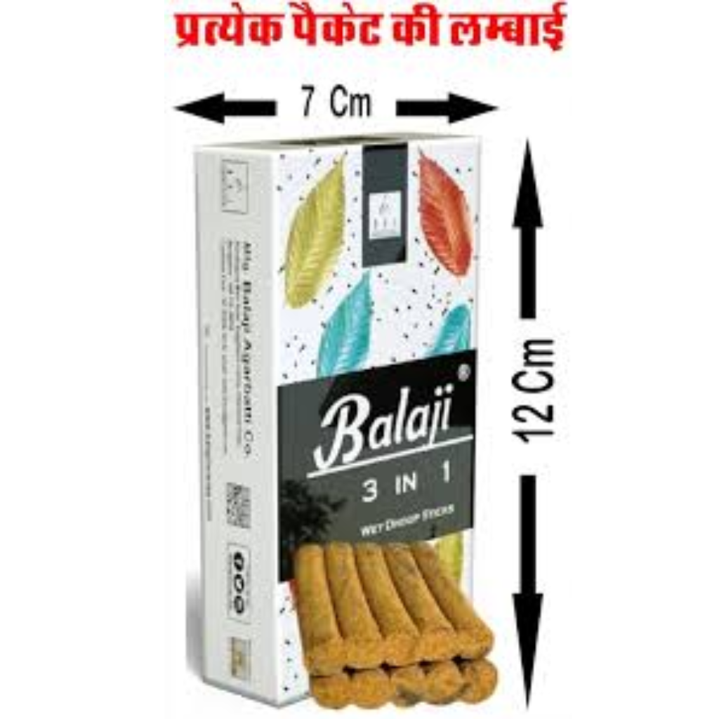 Balaji Premium Wet Dhoop Batti (Geeli) 3 in 1 Fragrance - Image 2