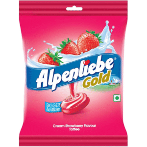 Alpenliebe Gold Cream Strawberry Flavour Toffee, 297 g (90 x 3.3 g)