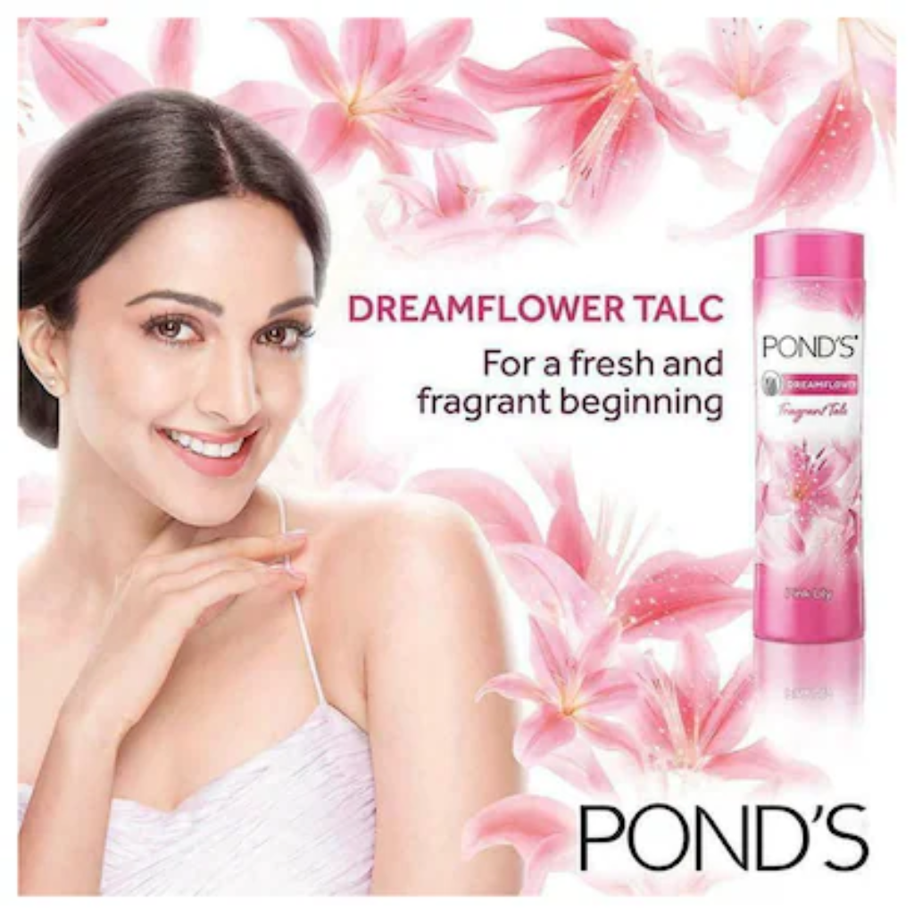 Pond's Dreamflower Pink Lily Fragrant Talc, 100 g - Image 3