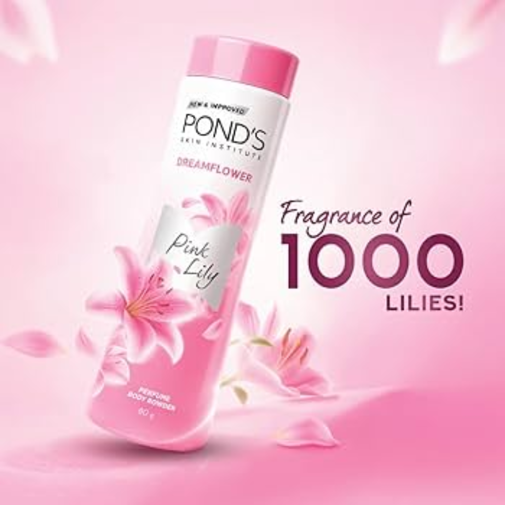 Pond's Dreamflower Pink Lily Fragrant Talc, 100 g - Image 4