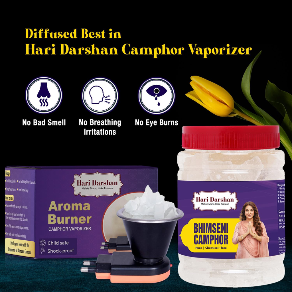 Hari Darshan Bhimseni Camphor - 50 gm Natural & Pure Camphor for Pooja, Havan, Meditation, Room Freshener - Image 4