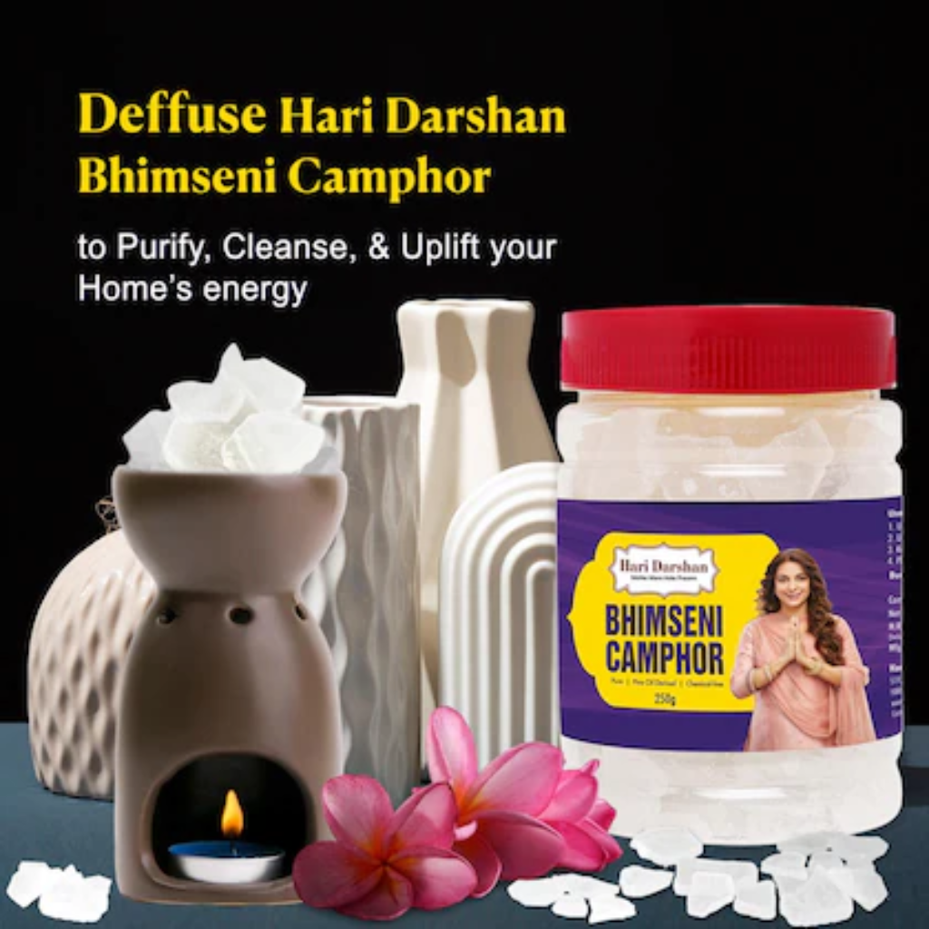 Hari Darshan Bhimseni Camphor - 50 gm Natural & Pure Camphor for Pooja, Havan, Meditation, Room Freshener - Image 6